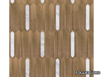 SPECIAL PANEL MATITA INSTALLATION 113 - Inlaid 3 layers wooden parquet _ FOGLIE D'ORO