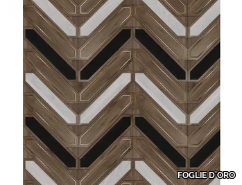 SPECIAL PANEL MATITA INSTALLATION 242 - Inlaid 3 layers wooden parquet _ FOGLIE D'ORO