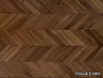 CHEVRON 45° FLOOR CA' SETTE SOFT - 3 layers Sanded walnut parquet _ FOGLIE D'ORO