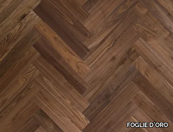 HERRINGBONE 90° FLOOR CA' FOSCOLO - Walnut flooring _ FOGLIE D'ORO