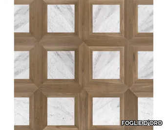 SPECIAL PANEL MATITA INSTALLATION 133 - Inlaid 3 layers wooden parquet _ FOGLIE D'ORO