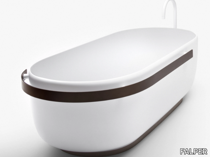 HOMEY - Freestanding oval Cristalplant® bathtub _ FALPER