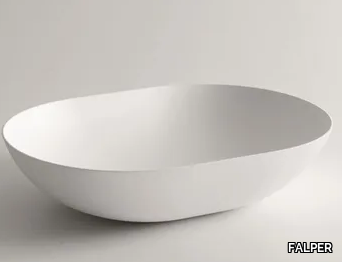 CIOTOLA 60 - Countertop oval Ceramilux® washbasin _ FALPER