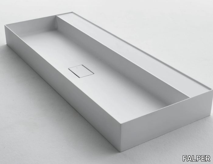 QUATTRO.ZERO – D7H - Rectangular Ceramilux® washbasin _ FALPER