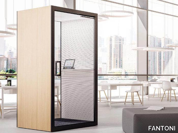 ACOUSTIC ROOM MINI - Acoustic phone booth with built-in lights _ FANTONI