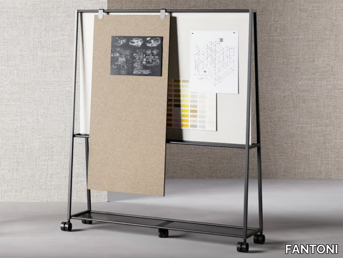 ATELIER - Metal office whiteboard with castors _ FANTONI