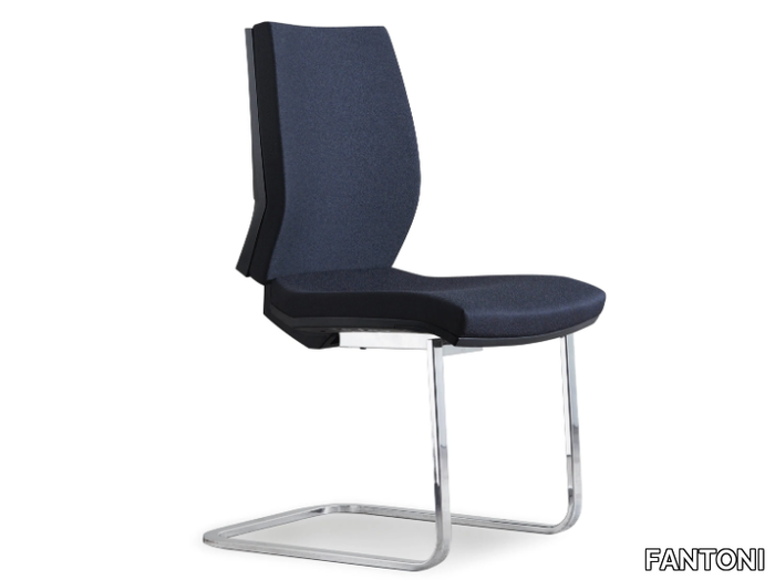 ENA HOSPITALITY - Cantilever upholstered fabric chair _ FANTONI