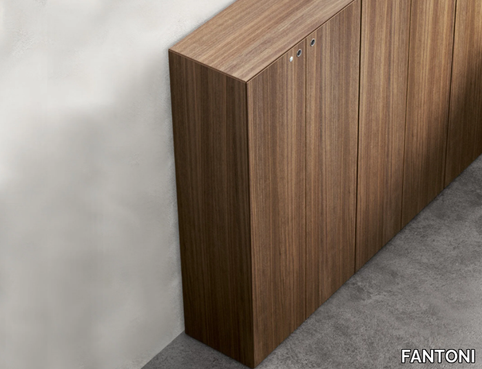 MULTIPLICEO - Wood veneer office storage unit with lock _ FANTONI