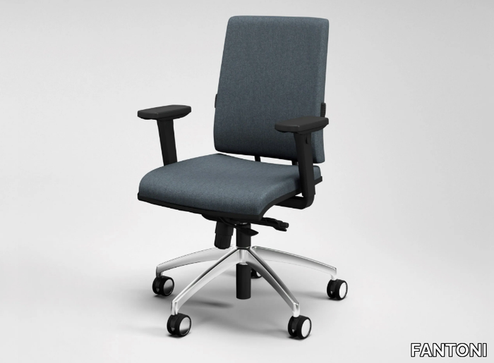 ZERO7 ELEGANT - Fabric office chair with armrests with 5-Spoke base _ FANTONI