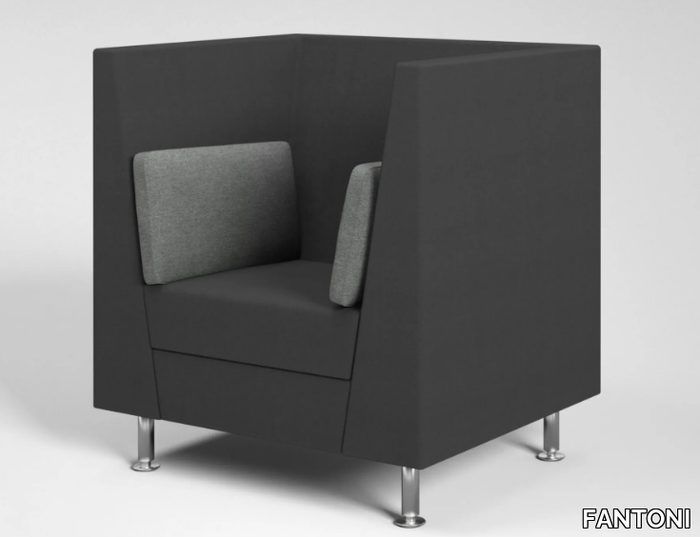 NAXOS ACOUSTIC - Acoustic fabric armchair with armrests _ FANTONI