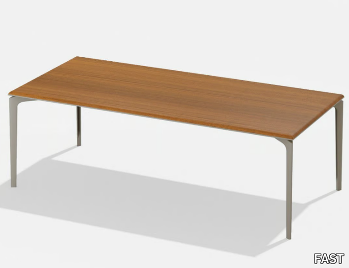 ALLSIZE - Garden table in aluminum and wood _ FAST