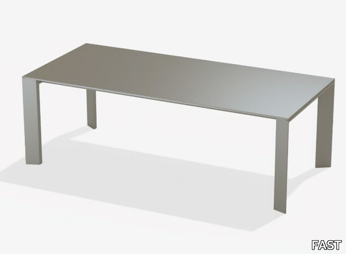 GRANDE ARCHE - Rectangular aluminium garden table _ FAST