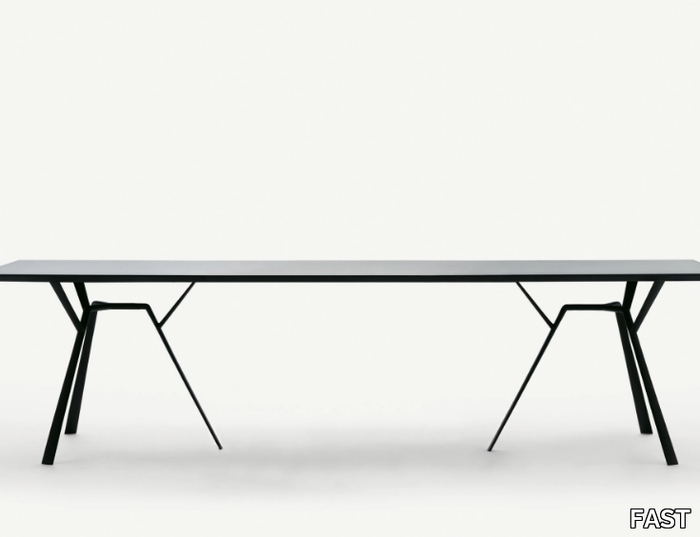 RADICE QUADRA - Rectangular aluminium garden table _ FAST