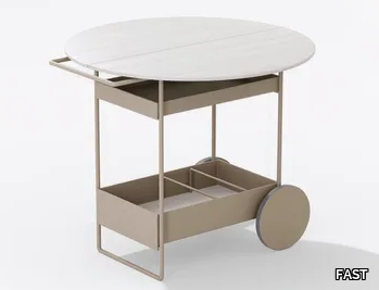 NINFEA - Serving cart with folding top in wood _ FAST