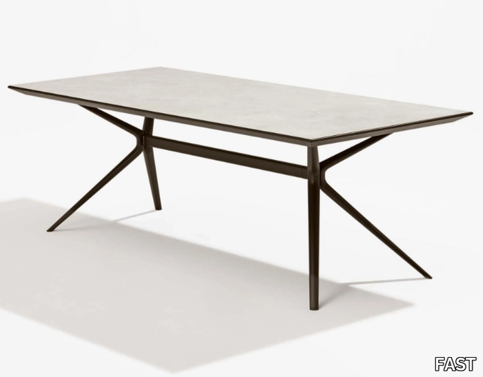 MOAI - Rectangular porcelain stoneware garden table _ FAST