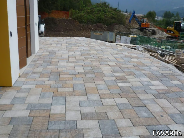 BORGO SABBIA - Cement outdoor floor tiles with stone effect _ FAVARO1