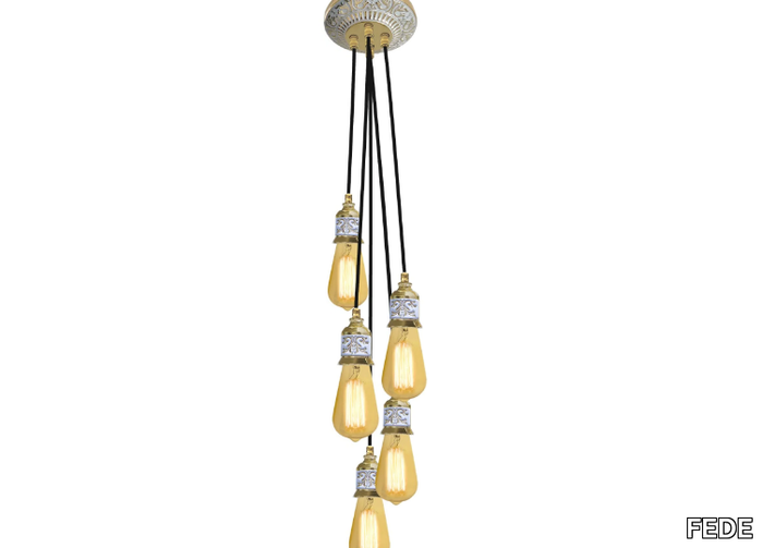 GENOVA II - Brass pendant lamp _ FEDE