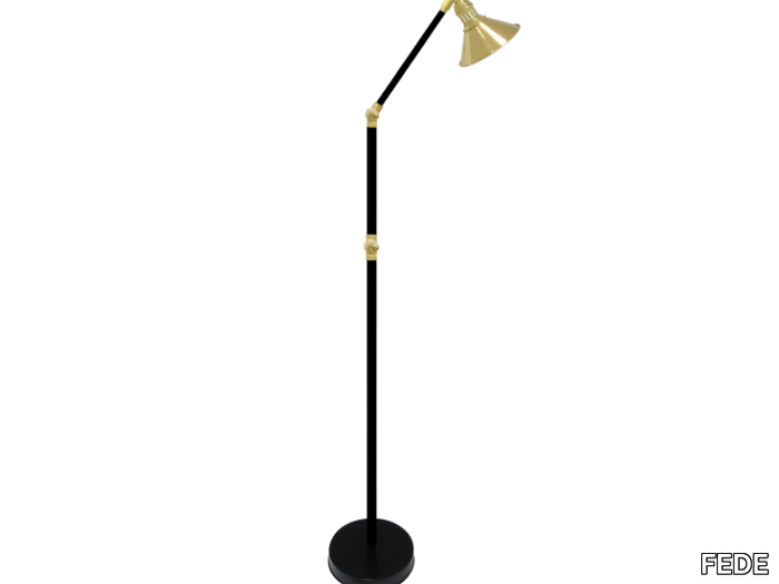 MARSALA - Adjustable brass floor lamp _ FEDE