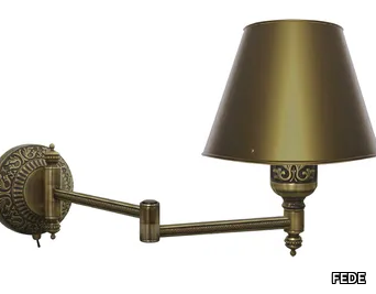 EMPORIO HOTEL II - Adjustable brass wall lamp _ FEDE