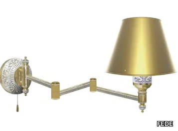 EMPORIO HOTEL III - Adjustable brass wall lamp _ FEDE