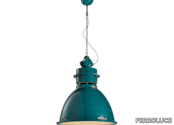 INDUSTRIAL - Rustic style ceramic pendant lamp _ FERROLUCE