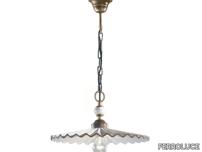 L'AQUILA - Ceramic pendant lamp _ FERROLUCE