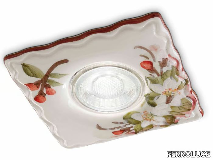 PESCARA - Recessed square ceramic spotlight _ FERROLUCE