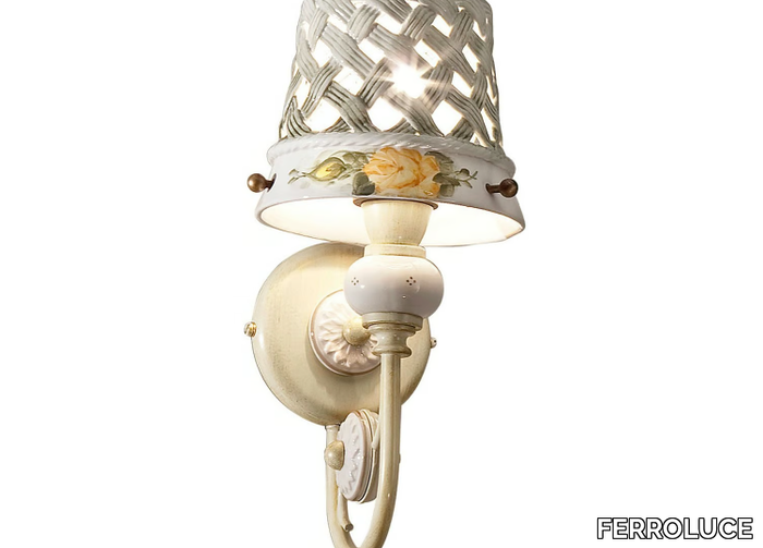 VERONA - Ceramic wall light with fixed arm _ FERROLUCE