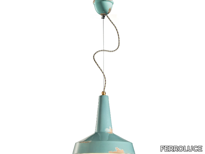 VINTAGE - Ceramic pendant lamp _ FERROLUCE