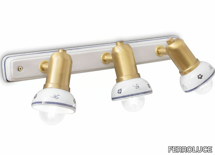 SAVONA - Multiple adjustable rectangular ceramic and metal spotlight _ FERROLUCE