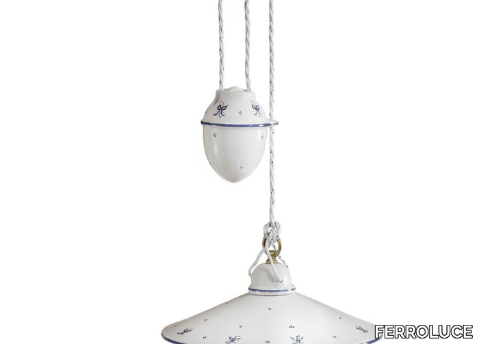 ASTI - Adjustable ceramic pendant lamp _ FERROLUCE