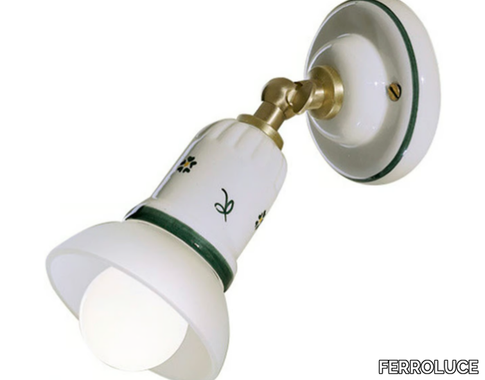 SAVONA - Wall-mounted adjustable ceramic spotlight _ FERROLUCE