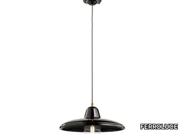 B&W - Ceramic pendant lamp _ FERROLUCE