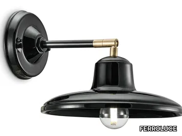 B&W - Adjustable ceramic wall light _ FERROLUCE