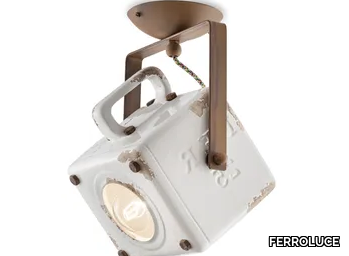 INDUSTRIAL - Adjustable ceramic ceiling lamp _ FERROLUCE