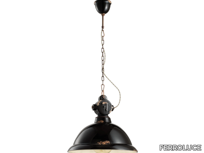 INDUSTRIAL - Industrial style ceramic pendant lamp _ FERROLUCE