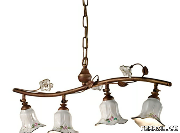 PISA - Swivel ceramic chandelier _ FERROLUCE