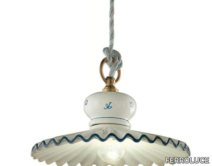 ROMA - Classic style ceramic pendant lamp _ FERROLUCE