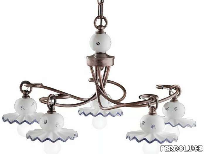 ROMA - Classic style ceramic chandelier _ FERROLUCE