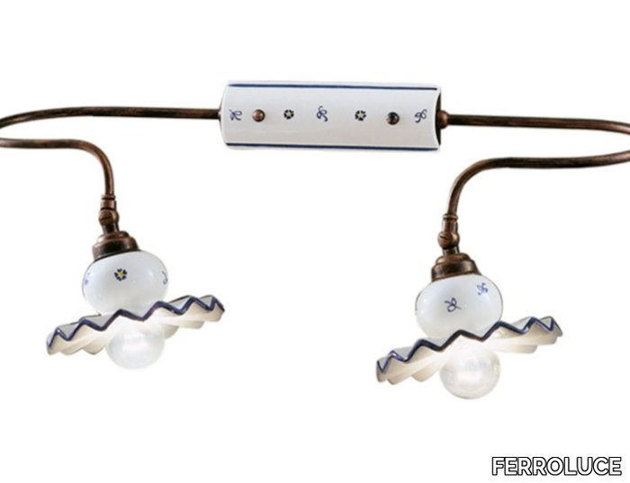 ROMA - Adjustable ceramic wall light with fixed arm _ FERROLUCE