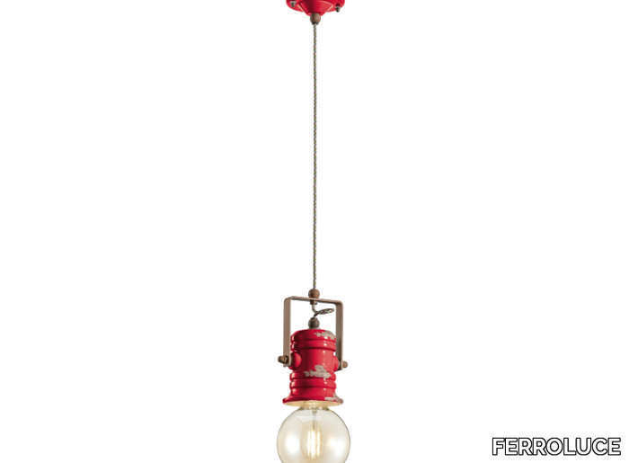 URBAN - Swivel ceramic pendant lamp _ FERROLUCE