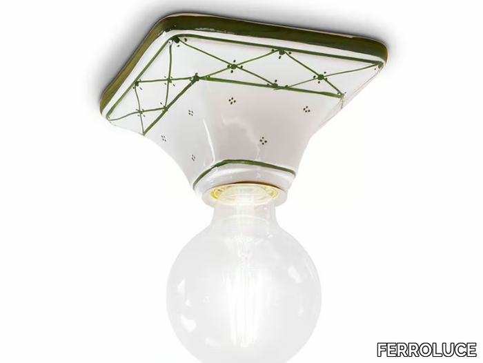 TRIESTE - Ceramic ceiling lamp / spotlight _ FERROLUCE