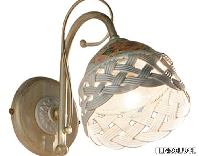 VERONA - Ceramic wall light with fixed arm _ FERROLUCE