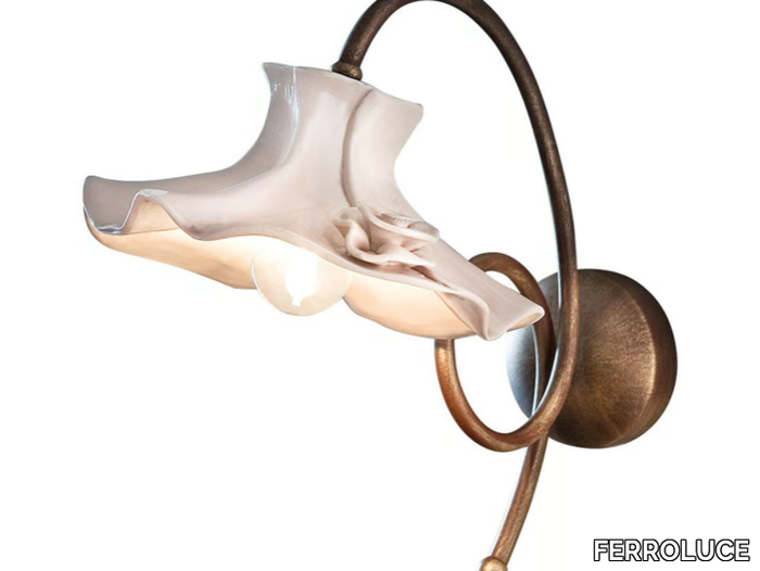 LECCO - Ceramic wall light with fixed arm _ FERROLUCE