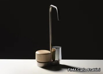 SO - Countertop steel and wood washbasin tap _ FIMA Carlo Frattini