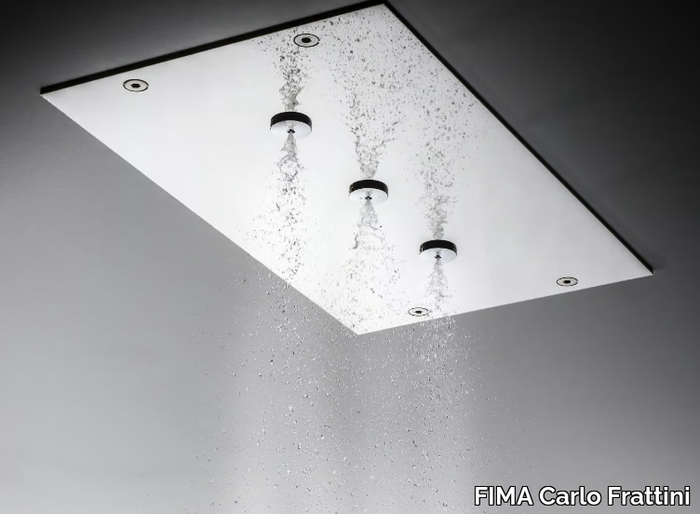 MODULAR F2815 - Ceiling mounted extra flat 3-spray stainless steel overhead shower _ FIMA Carlo Frattini