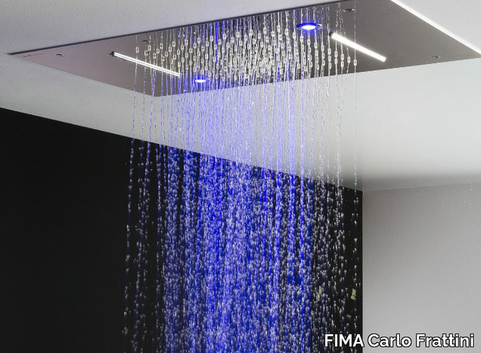 HARMONIA - Chromed brass overhead shower with chromotherapy _ FIMA Carlo Frattini