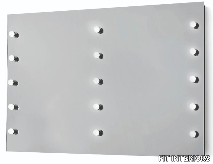 DOT DOT - Rectangular wall-mounted mirror with integrated lighting _ FIT INTERIORS