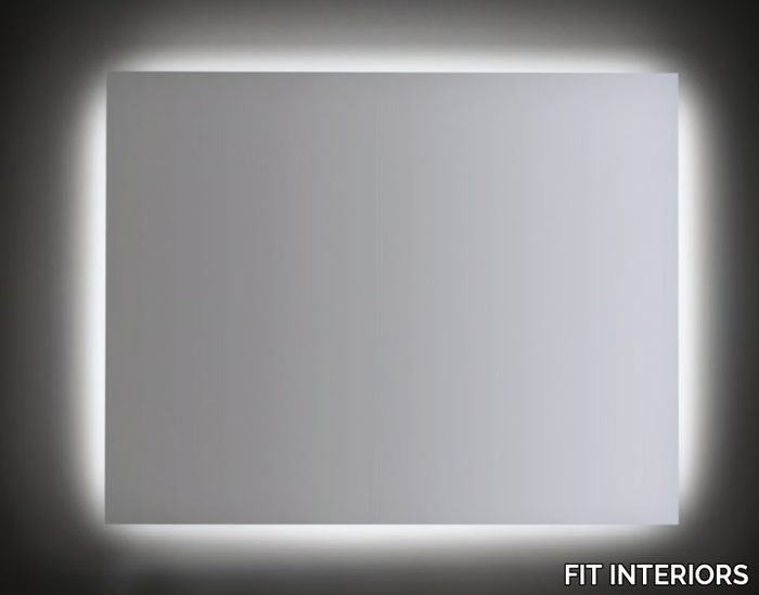 FRAME - Wall-mounted rectangular mirror with integrated lighting _ FIT INTERIORS