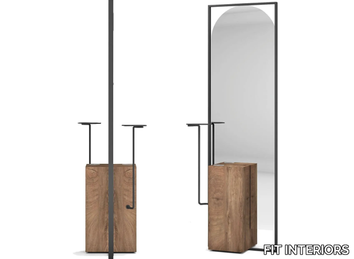 MODUS - Double-sided mirror with shelf _ FIT INTERIORS